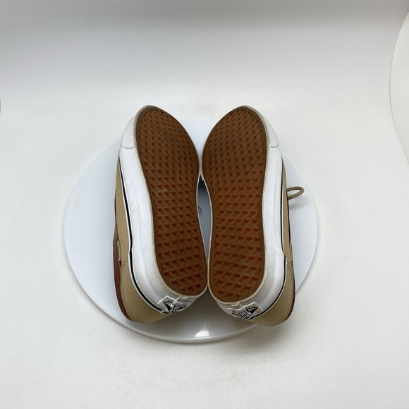 Vans Mens 8 Womens 9.5 Brigata 721356 Brown Leather Canvas Casual Shoes Sneakers - Picture 9 of 10